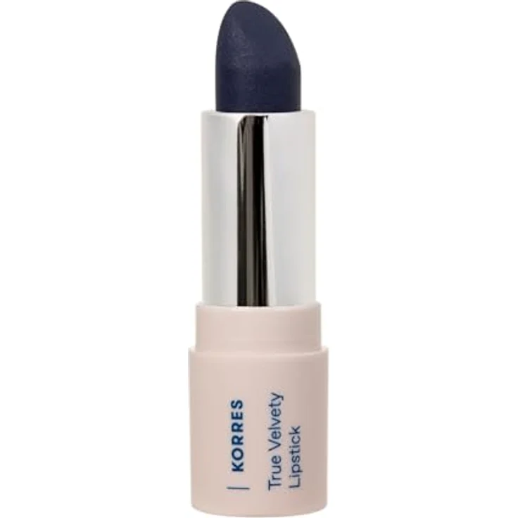 KORRES True Velvety Lipstick Aegean Blue 80, blauer Lippenstift mit intensiver Farbe, cremiger Textur und semi-mattem Finish, vegan, 3g – Bild 1