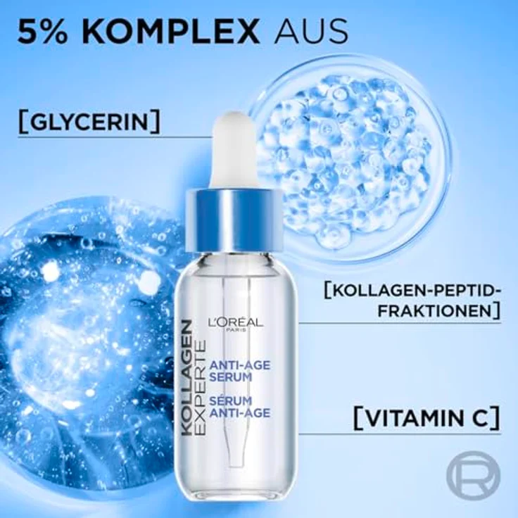 L’Oréal Paris Kollagen Experte Anti-Age Serum, Milderung von Falten mit Vitamin C, 30 ml – Bild 3