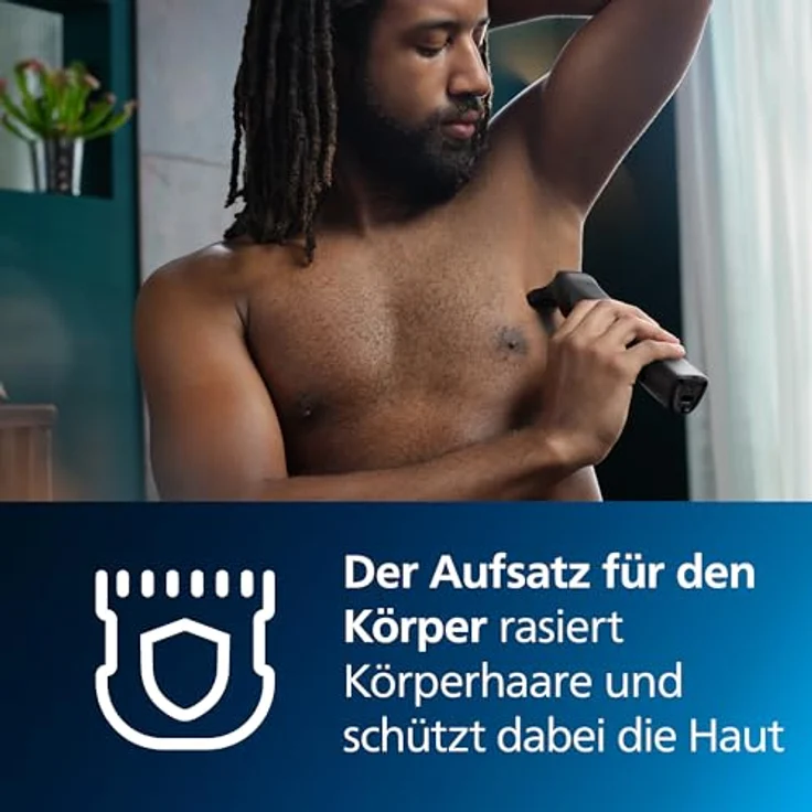Philips Multigroom Serie 9000 MG9530/15, 13-in-1 Barttrimmer und Haarschneider, wasserfest, 27 Längenschritte, ergonomischer Griff, Schnellladung – Bild 8