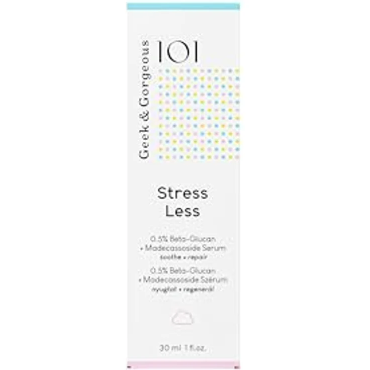Geek & Gorgeous STRESS LESS - Hautberuhigendes Serum mit Beta-Glucan und Madecassoside - 30 ml Pipettenflasche für alle Hauttypen – Bild 2