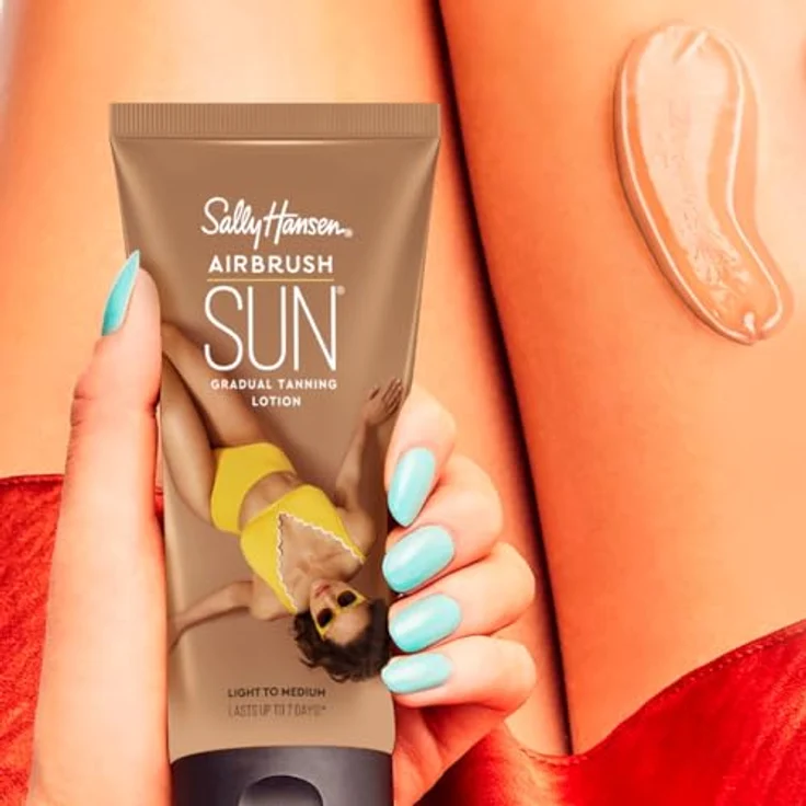 Sally Hansen Airbrush Legs Selbstbräunungslotion, Sun Gradual Tanning Lotion, Light to Medium, 175 ml – Bild 5