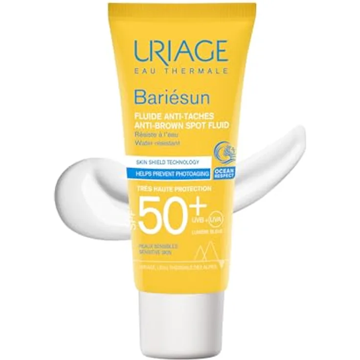 Uriage Bariésun Anti-Brauen Spot Fluid Skin Shield Technology SPF50+, 40 ml - Hoher UV-Schutz, Anti-Braunflecken-Formel - Wasserfest, Nicht-komedogen