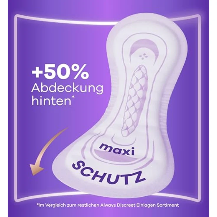 Always Discreet Inkontinenz-Einlagen Maxi Comfort, Saugstärke 9, 8 Stück, Extra Sicher bei Blasenschwäche mit Geruchskontrolle – Bild 4