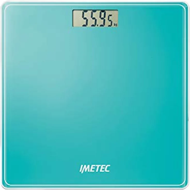 Imetec Precision ES13 200, elektronische Personenwaage, Erfassung minimaler Gewichtsschwankungen, Tragfähigkeit bis 180 kg, LCD, Display, gehärtetes Glas, Wassergrün – Bild 5