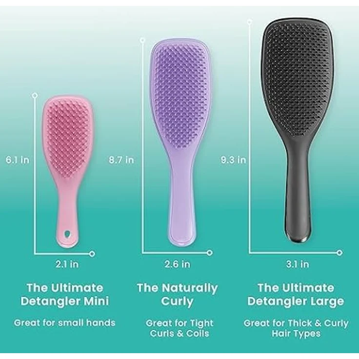 Tangle Teezer Die natürlich lockige Nass-Entwirrer-Haarbürste, ideal für lockiges 3C-4C-Haar, reduziert Kräuseln und verkürzt die Entwirrungszeit, sanft zu nassem Haar, entworfen für Locken und – Bild 5