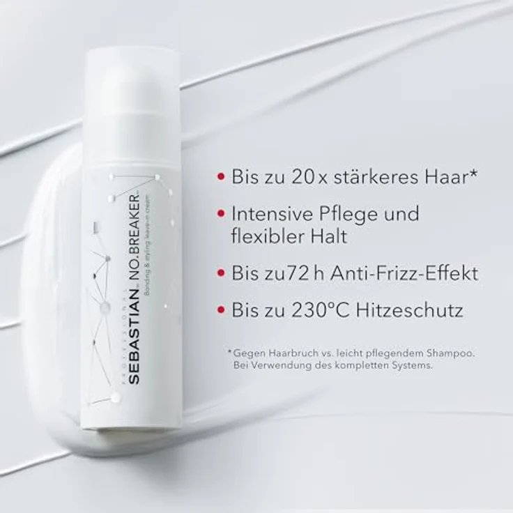 SEBASTIAN PROFESSIONAL NO.BREAKER Bonding und Styling Leave-in Cream, Intensive Pflegecreme mit Hitzeschutz, 72 H Anti Frizz-Effekt, Flexibler Halt, 145ml – Bild 3