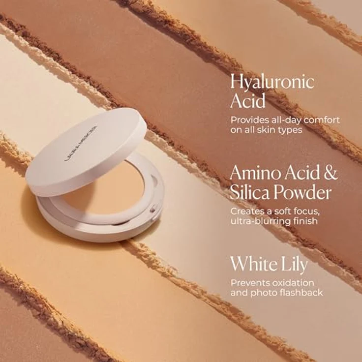 Laura Mercier Translucent Pressed Setting Powder, mattierendes Puder mit 16 Stunden Haltbarkeit, 6,5 g, TRANSLUCENT HONEY – Bild 5