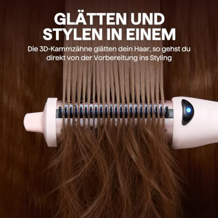 Wavytalk Dampf-Thermobürste Steamlift Pro, haarschonende Stylingbürste mit 5 Temperatureinstellungen und 30 Minuten Dampf, schwarz – Bild 6