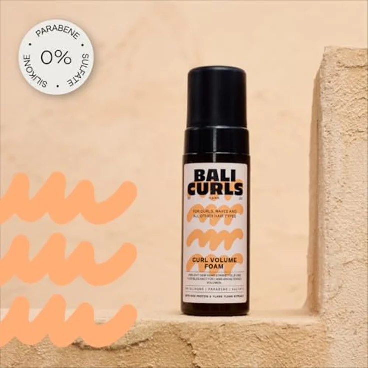 Bali Curls Curl Volume Foam, leichter Styling-Schaumfestiger für voluminöse Locken, 150ml, silikonfrei, proteinangereichert – Bild 5