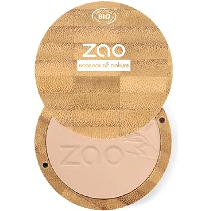 ZAO Bamboo Compact Powder Puder 9 g 302 - Beige Orange, talkfreie Formel für einen mattierten Teint – Bild 1