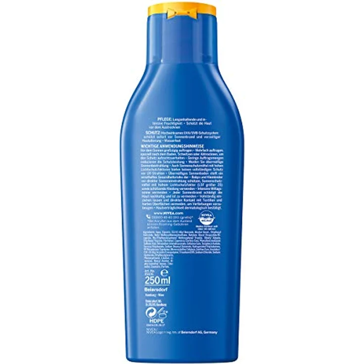 Nivea Sun Sonnenmilch Schutz & Pflege LSF30 Wasserfest 250 ml – Bild 2