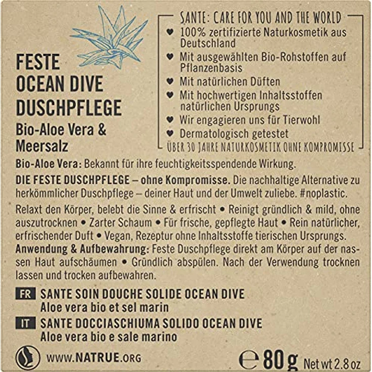 Sante Ocean Dive Festes Duschgel 80 g – Bild 2