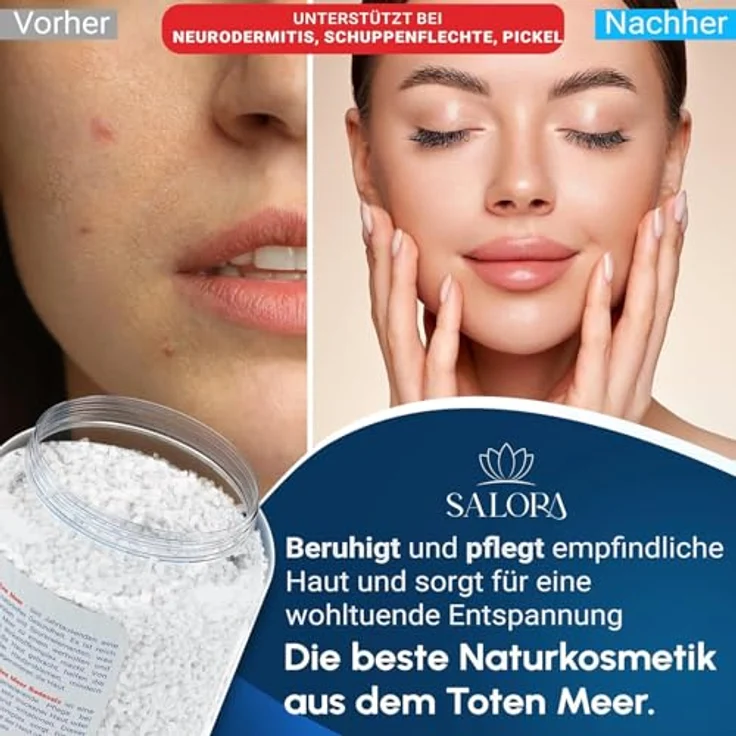 Salora ® Original Totes Meer Badesalz, 5 Kg Meersalz ohne Zusatzstoffe, ideales Vollbad oder Fußbad mit Peeling-Effekt aus Jordanien – Bild 4