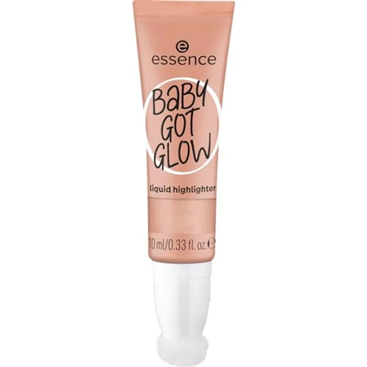 essence cosmetics BABY GOT GLOW liquid highlighter, Nr. 30 Gold, definierend, Expressergebnis, glänzend, vegan, ölfrei, ohne Parabene, ohne Mikroplastikpartikel 10ml