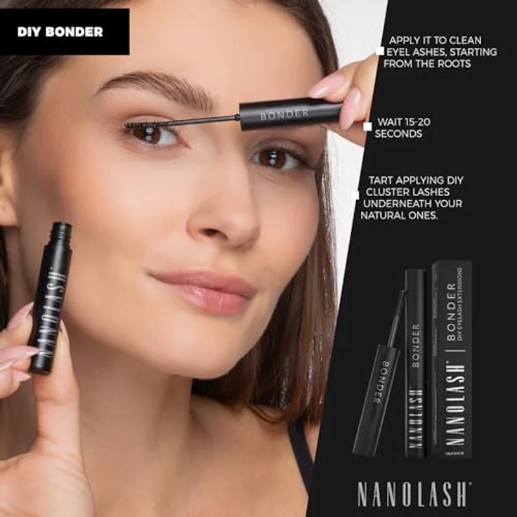 Nanolash Bonder für cluster wimpern zur DIY Wimpernverlängerung 5ml - SCHWARZ – Bild 2