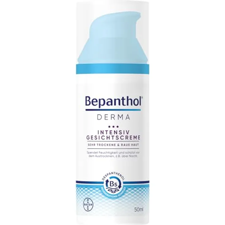 Bepanthol Derma Intensiv Gesichtscreme, dermatologisch getestete 24-Stunden-Creme für trockene Haut, 50 ml