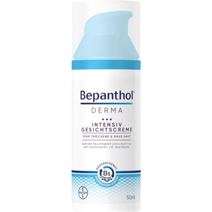 Bepanthol Derma Intensiv Gesichtscreme, dermatologisch getestete 24-Stunden-Creme für trockene Haut, 50 ml – Bild 1