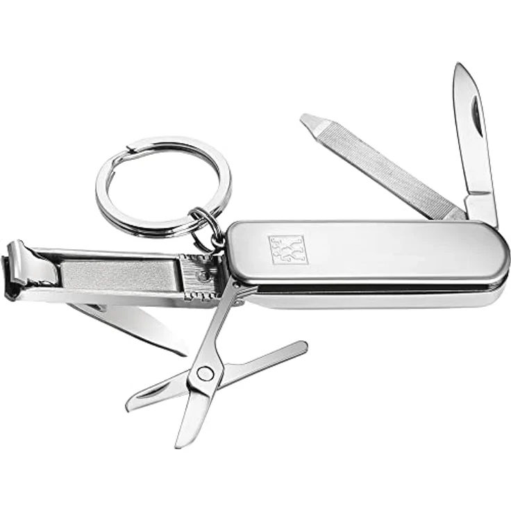 Zwilling Multi-Tool Maniküre Pedikte Nagelschere Nagelknipser Nagelfeile Schlüsselanhänger Reise Edelstahl 60 mm rot 42450-001-0 – Bild 2