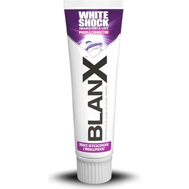 BLANX White Shock Purple Corrector, Zahnpasta Dual Color mit Actilux- und Color Correction-Technologie zur Reduzierung von Vergilbung, sanft zu Zahnschmelz und Zahnfleisch, 75 ml – Bild 3