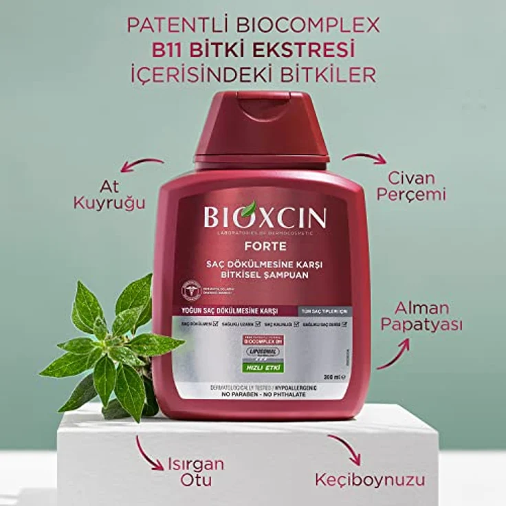 Bioxcin Forte Shampoo – Intensive Pflege gegen Haarausfall mit Biocomplex B11, 300ml – Bild 3