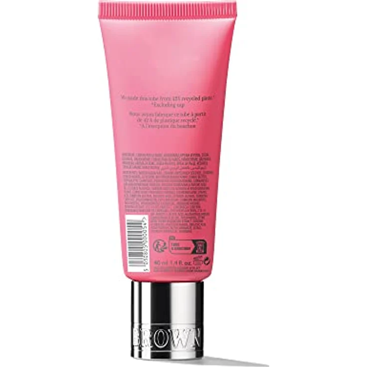 Molton Brown Fiery Pink Pepper Handcreme 40 ml, regenerierende Handpflege mit rosa Pfeffer, warmem Ingwer und üppigem Patschuli – Bild 2
