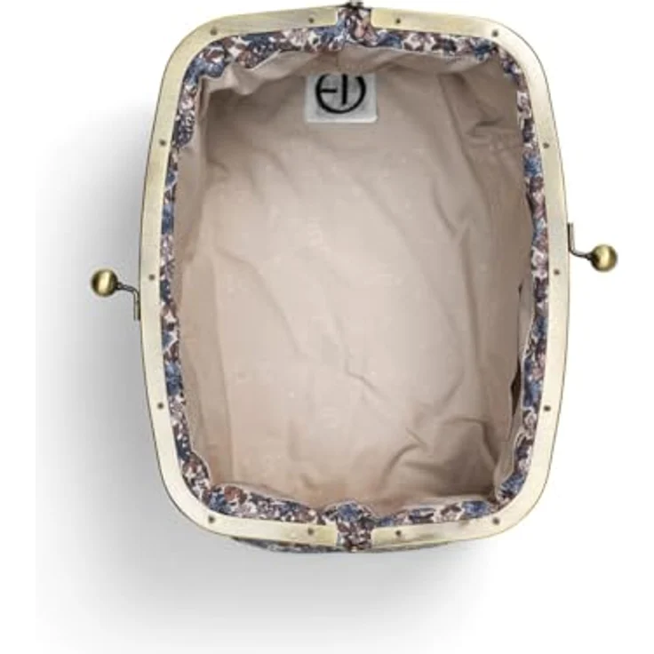 Elodie Kulturbeutel Zip&Go, Beauty Case mit Innentasche, Reißverschluss und Metallrahmen, Blue Garden, 13 x 16 x 22,5 cm – Bild 4
