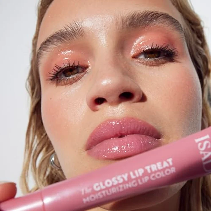 IsaDora Glossy Lip Treat Lipgloss 13 ml, nicht klebrige Lippenpflege in der Farbe Rooibos Blush mit pflegenden Ölen und Hyaluronsäure – Bild 2