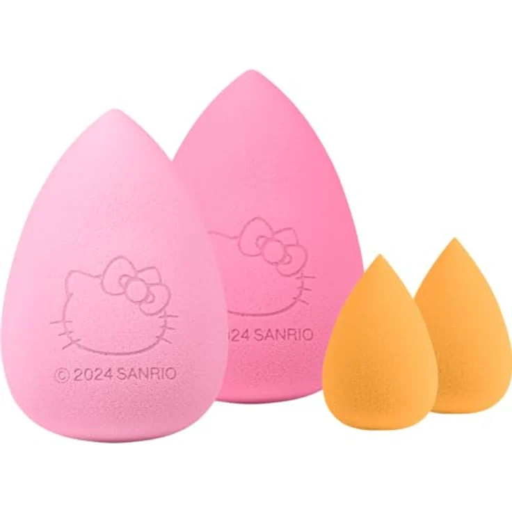Essence cosmetics Hello Kitty beauty sponge set, Make-up Schwämmchen, Nr. 01, vegan, Nanopartikel frei, Mini-Schwämmchen, 1er Pack (4pcs) – Bild 1