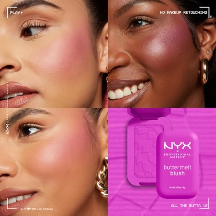 NYX Professional Makeup Buttermelt Blush Puderrouge, Farbton 12 All The Butta, 5 g, vegan, leichte Textur, langanhaltend – Bild 6