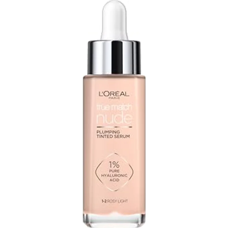L'Oréal Paris True Match Nude Getönt Volumengebendes Serum Foundation mit Hyaluronsäure - 1-2 Rosy Light - 30ml - Vegan – Bild 2