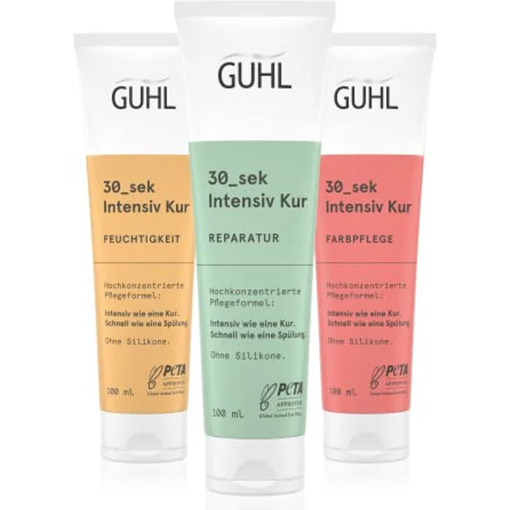 Guhl 30_sek Intensiv Kur - Feuchtigkeit - 100ml - Hochkonzentrierte Pflegeformel - Intensiv wie eine Kur - Schnell wie eine Spülung - Ohne Silikone – Bild 3
