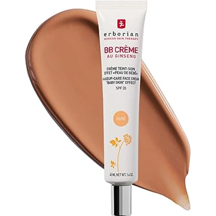 Erborian BB GINENGENSCREM - Wettbewerbscreme - "Baby Skin" Effektbehandlung - Koreanische kosmetische Behandlung 5 -in -1 für SPF 20 - Gold - 40 ml – Bild 1