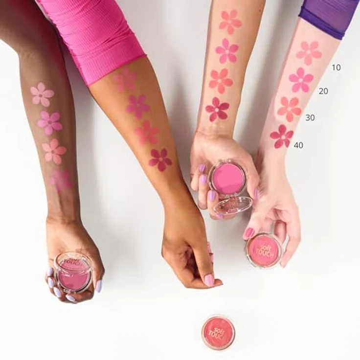 essence soft TOUCH BOUNCY BLUSH, Rouge mit geschmeidiger Cream-to-Powder-Textur, hochpigmentiert und matt, 3,5 g – Bild 4