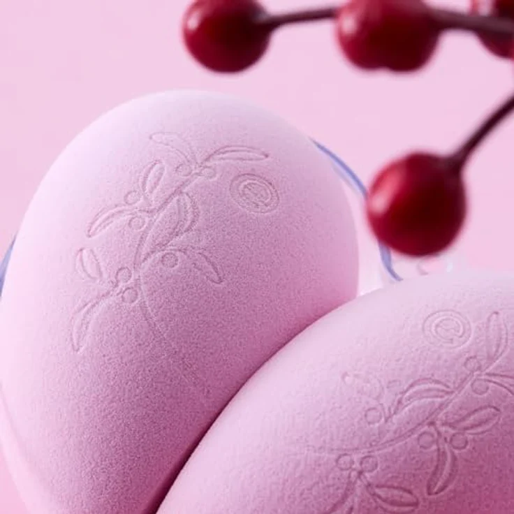 essence xmas KiSSES Sponge Duo, Make-up Schwämmchen, Nr. 01, pink, nanopartikel frei, 3er Pack (3x2pcs) – Bild 5