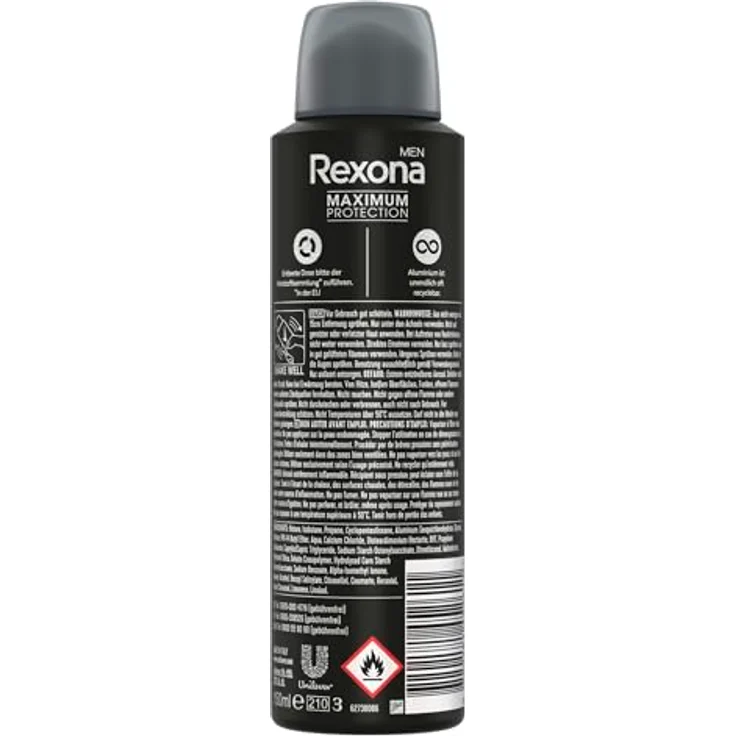 Rexona Men Maximum Protection Deospray Intense Fresh, 150 ml, 96 Stunden Schutz vor Schweiß und Körpergeruch – Bild 2