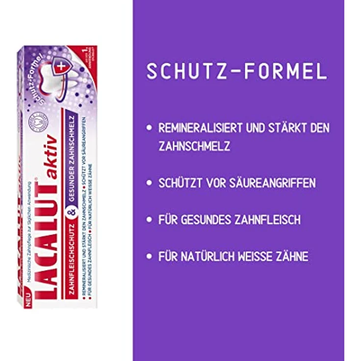 Lacalut aktiv Zahnfleischschutz & gesunder Zahnschmelz, zum Schutz vor Parodontitis und Zahnfleisch­entzündungen, sorgt für gesunde, starke und natürlich weiße Zähn – Bild 5