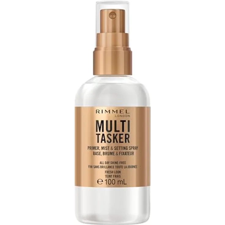 Rimmel London Multi Tasker Primer, 100 ml, fixierend und feuchtigkeitsspendend mit Gurken- und Kamillenextrakten