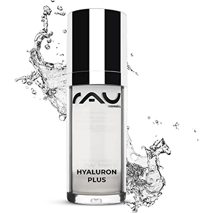 RAU Cosmetics Hyaluronsäure Serum Hochdosiert - Anti-Aging für Männer und Frauen mit Soforteffekt - RAU Hyaluron Plus 30 ml, Feuchtigkeit spendend und hautstraffend