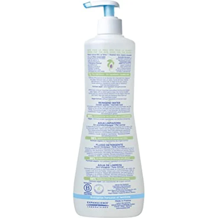 Mustela Bébé Soothing Cleansing Water No-Rinse Beruhigendes Reinigungswasser für sehr empfindliche Haut 300 ml für Kinder – Bild 2