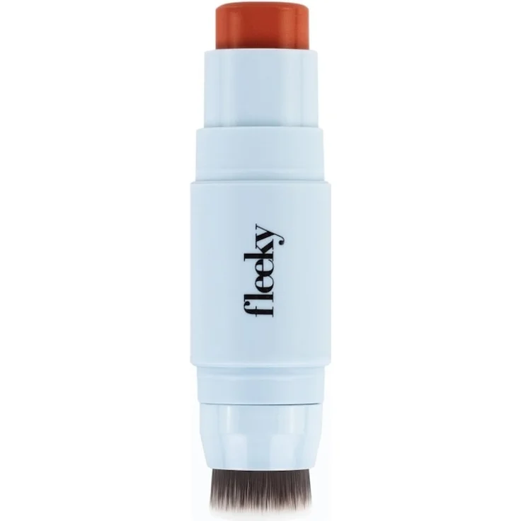 Fleeky Blush Stick 2-in-1 Creme Rouge mit Pinsel, 6,3 g, farbintensiver Blush in Scarlet