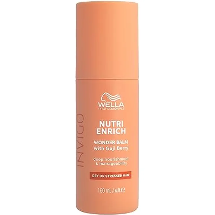 Wella Professionals Invigo Nutri Enrich Wonder Balm – Feuchtigkeitsspendendes Anti Frizz Balsam mit Vitamin E – Leave-in Conditioner für lebendige Locken – 150 ml