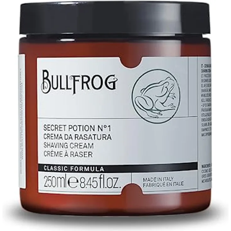 BULLFROG Secret Potion N°3 Shaving Cream Refreshing, 250 ml Herren mit kühlendem Effekt und marinem Duft