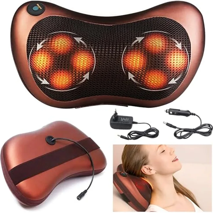 Extralink Smartlife Massage Pillow, Massagegerät mit Infrarot-Heizfunktion und Shiatsu-Massage, vielseitig einsetzbar