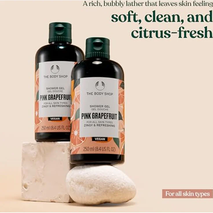 The Body Shop Duschgel Grapefruit, 250 ml, rosa, pikant & erfrischend – vegan – Bild 3