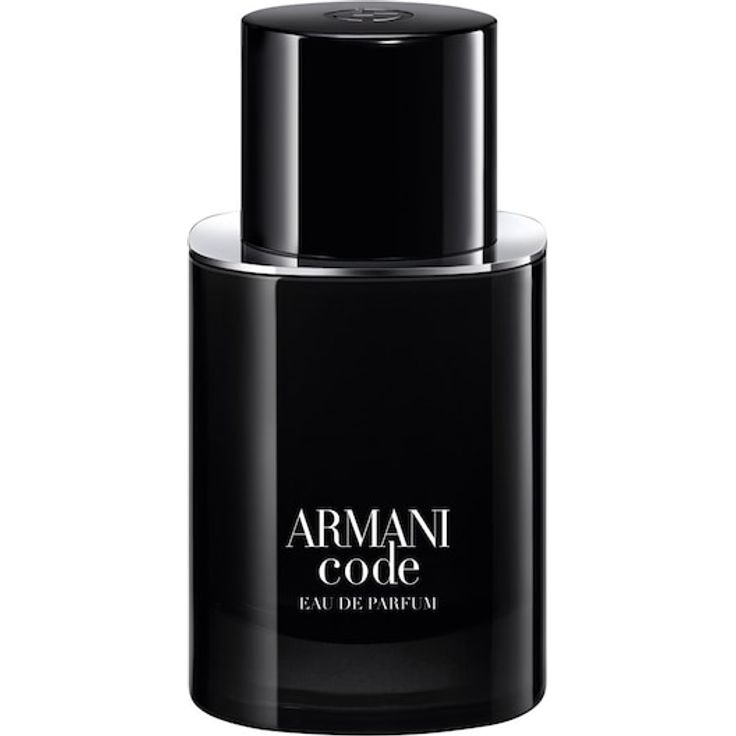 Armani Code Homme Eau de Parfum Spray, nachfüllbar für Herren, 50 ml, maskuliner Duft mit Tonkabohne und Mandarine, schwarzer Flakon