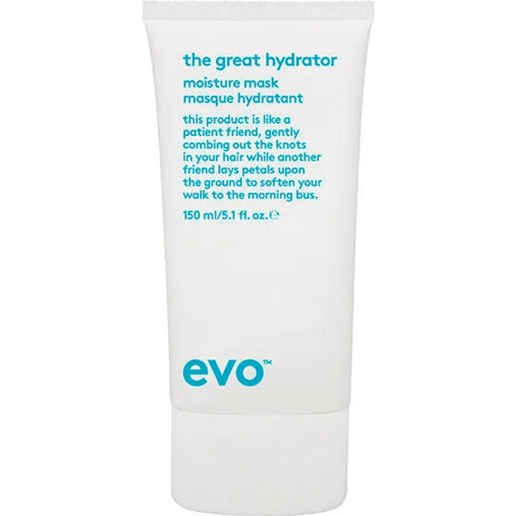 Evo The Great Hydrator Moisture Mask, intensive Feuchtigkeitsmaske 150 ml zur Reduzierung von Frizz und Verbesserung von Glanz und Geschmeidigkeit