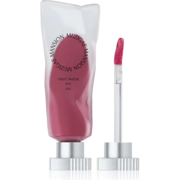 MUZIGAE MANSION Objet Water Matter, feuchtigkeitsspendender flüssiger Lippenstift, Farbton 005 Diva, 5.8 ml