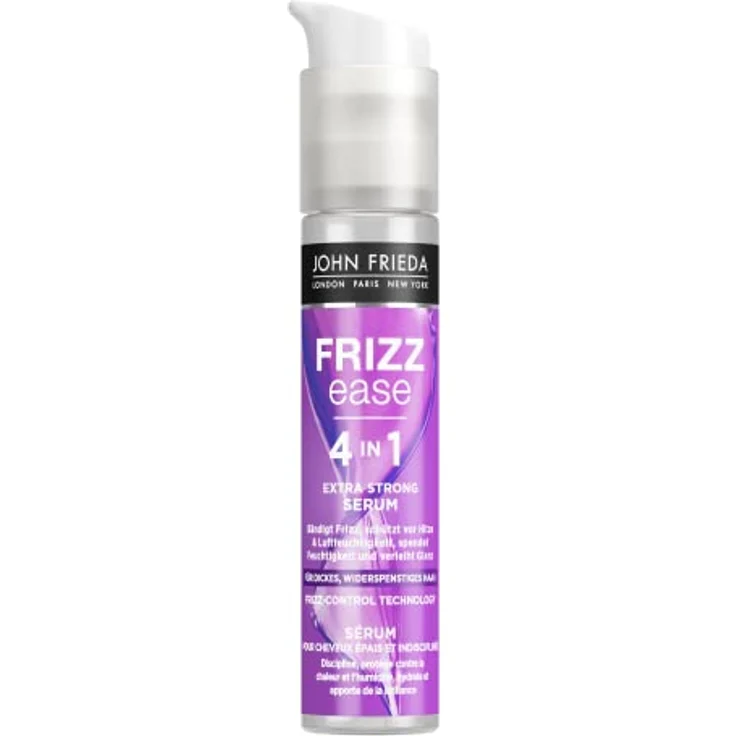 John Frieda 4 in 1 Extra Strong Serum - Inhalt: 50ml - Haartyp: dick, widerspenstig - Aus der Frizz Ease Serie - Bändigt Frizz - Schützt vor Hitze & Luftfeuchtigkeit – Bild 3