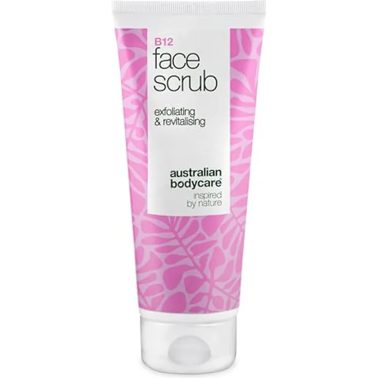 Australian Bodycare Gesichtspeeling für trockene und fahle Haut, mit Vitamin B12, Glykolsäure und Aprikosenkernpulver, revitalisierend und exfolierend