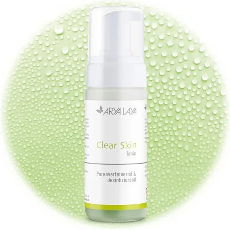 Arya Laya Clear Skin Tonic, 125 ml: Erfrischendes Gesichtswasser mit Zitronenduft für fettige & unreine Haut, vegan
